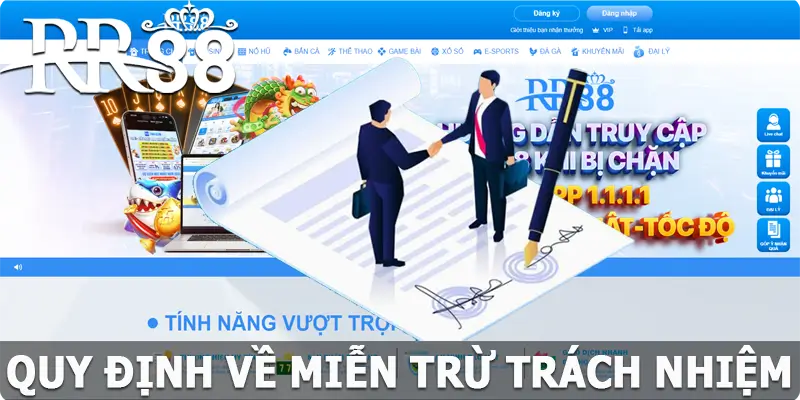 Quy định liên quan đến miễn trừ trách nhiệm tại RR88